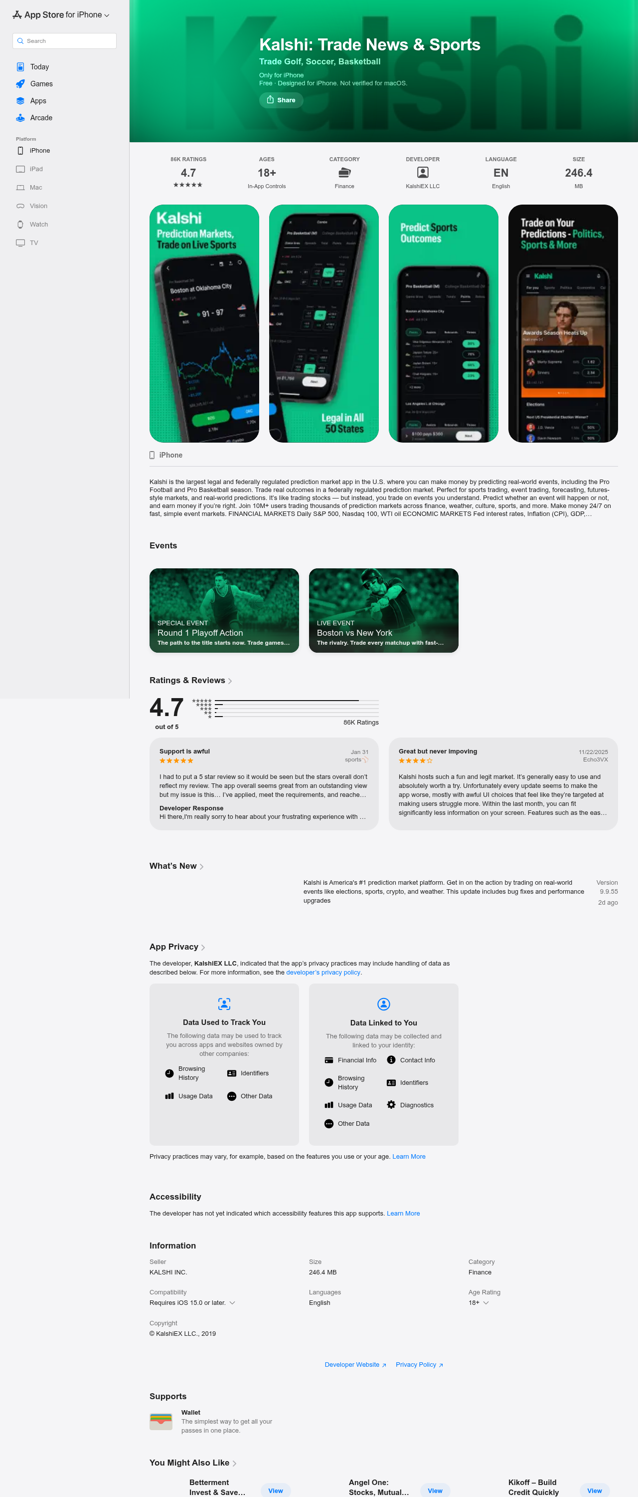 Apple App Store - Kalshi: Trade News & Sports